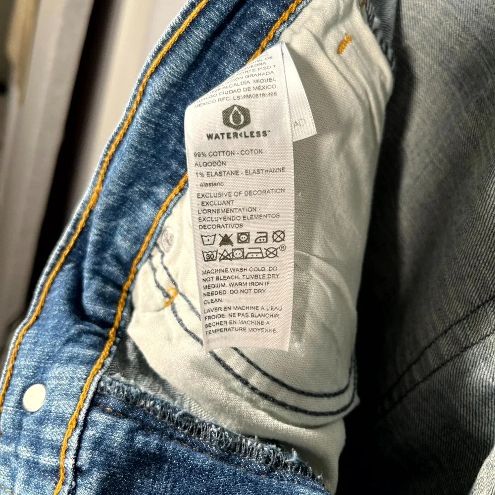 Signature‎ Levi's Bootcut Jeans Womens 33 Blue Denim Cotton Stretch Streetwear